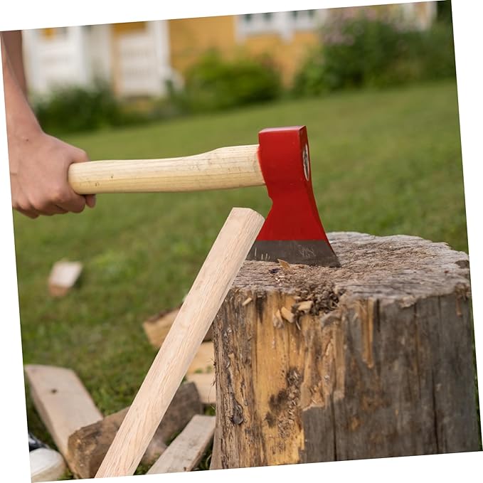 Mikikit 2Pcs Axe Handles Replacement Durable No Burrs Handle for Hatchet and Camping Axes Compatible with Axes Easy to Maintain Labor Saving Design