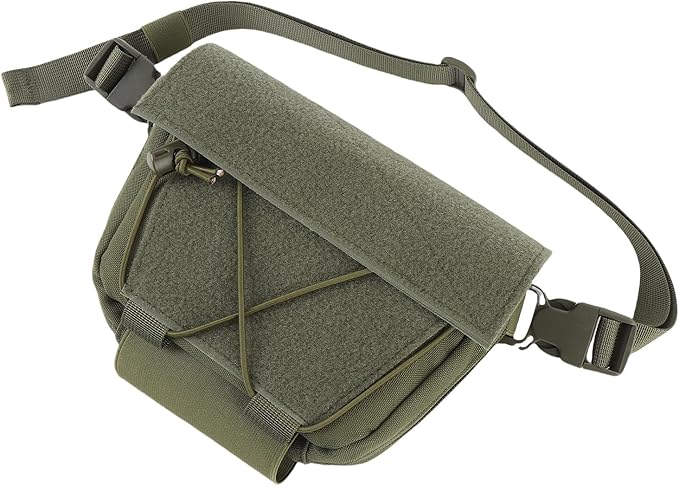 Drop Pouch Oxford Cloth Sub Abdominal Carrying Kit Bag Utility Tool Pouch Fanny Pack for Chest Rig Vest with Secure Storage and Adjustable Straps for Tactical Outdoor