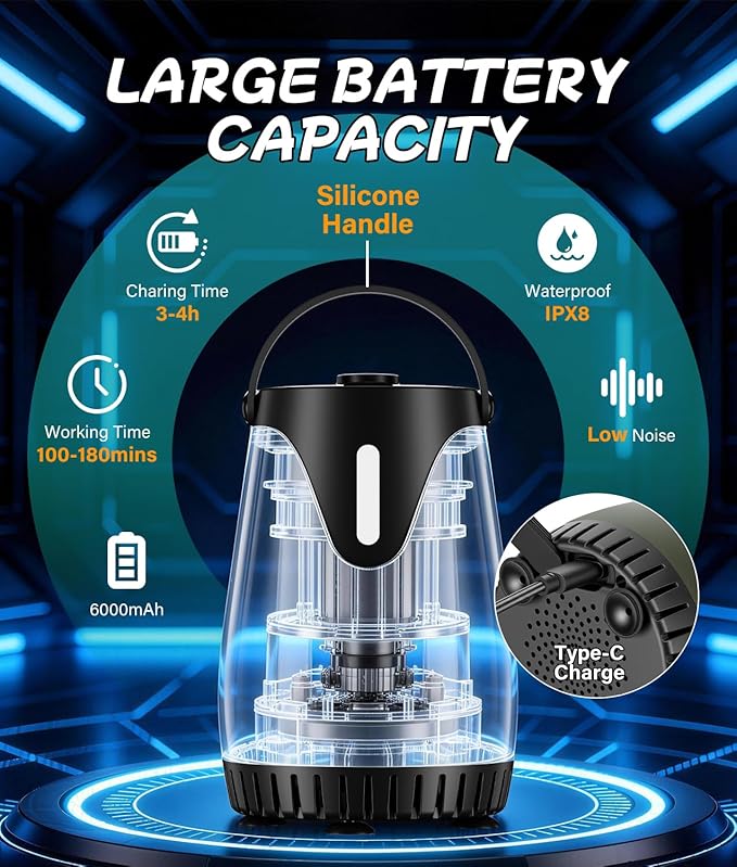 2026 Portable Shower for Camping with 5-Gallon Water Jug Rechargeable Camping Shower Food Grade Material Water Containers for Fruit &amp Vegetables Wash Integrate Design for Outdoors Hiking