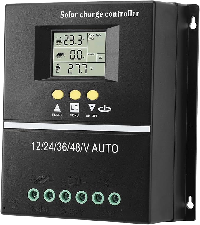 MPPT Solar Controller Backlight LCD Display Clock Solar Panel Regulator 100V7 Working Modes 12V 24V 36V 48V Adaptive Dual USB 5V Charging Ports 60A 80A 100A 200A (200A)