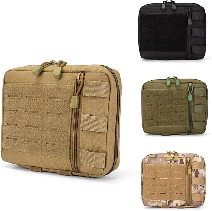 Tactical Molle Admin Pouch Multi-Purpose Laser-Cut Utility Pouch Modular Organizer Tool Pouch Bag(OD)