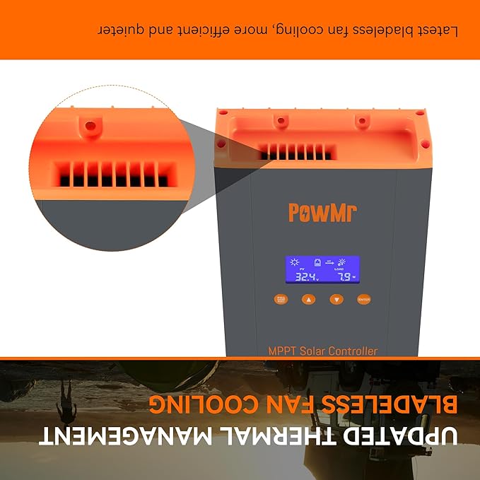 MPPT Solar Charge Controller 60AMP for 12V/24V/36V/48V Auto MAX 160V 2800W Input 150V w/LCD Display for Lead-Acid Lithium Battery -- Parallel Version