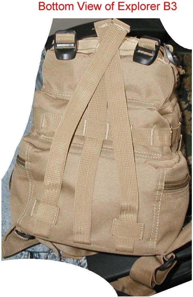 Explorer B3-PinkExplorer Tactical 72 Hours Combat Rucksack 17 Inch Backpack-Black with Pick Stripes Black with Pink Strips 17 X 9 X 11