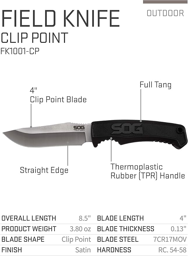 SOG 2.3 Boot Knife and 4 Tactical Knife Bundle with Sheaths - Neck Belt Boot EDC and Hunting Knives