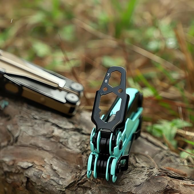 Multi Tool 20-in-1 Full-Size Lightweight EDC Multi-Purpose Pliers Folding Knife Tactical Gear Tools Boyfriend Gifts Equipment for Emergencies Hiking and Outdoor Camping (Silver)