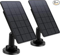 Trail Camera Solar Panel 12V/1A 6V/1.5A Solar Battery Charger Kit Built-in 5200mAH Rechargeable Lithium Battery Compatible with Hunting Game Camera(2 Pack)