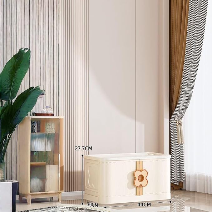 Storage Bins with Lids Stackable Folding Plastic Storage Containers for Home Closet Office Kids Room Clear Doors Magnetic Closure Collapsible Organizer
