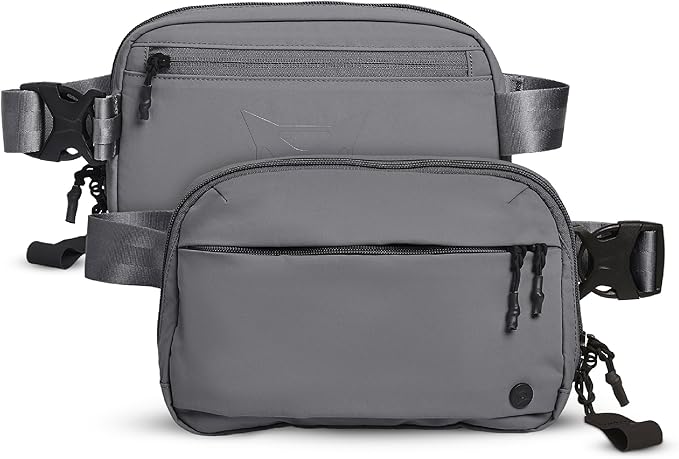 Vertx Everyday Tactical Fanny Pack + - 100% Nylon Fanny Pack for Men and Women with CCW-Ready Design and Rapid Access Tab - Wolf Grey - 2L