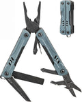 Multi Tool 10-in-1 Full-Size Lightweight EDC Multi-Purpose Pliers Screwdriver Knife Tactical Gear Mini Tools Boyfriend Gifts Equipment for Emergencies Hiking and Outdoor Camping (Blue)