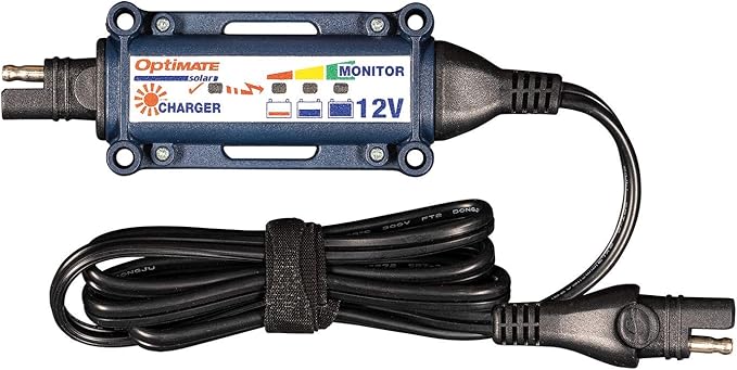 OptiMATE SOLAR + 80W Solar Panel TM-523-8 Solar Pulse Charger Tester &amp Maintainer for 12V batteries with 80W solar panel
