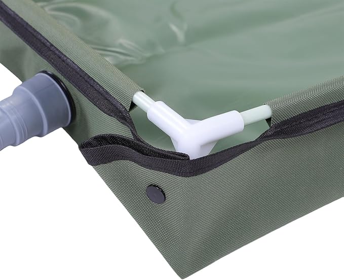 JTLB Portable Shower Pan Foldable Shower Base Floor with Detachable Drain Pipe for Camping RV Outdoor Indoor (OD Green 80x80x10cm / 31.5x31.5x3.9in)