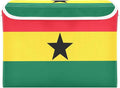 Ghana Flag Ghanaian National Storage Bins with Lid Stackable Fabric Storage Organizer Bins with Lids for Dorm Room Home