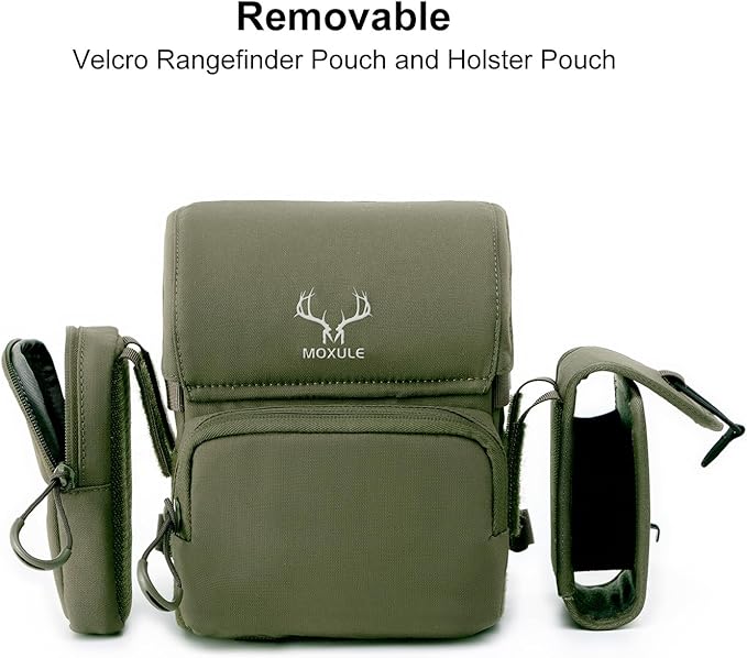 MOXULE Binocular Harness Chest Pack: Bino Case with Rangefinder Pocket for Hunting Birdwatching and Hiking