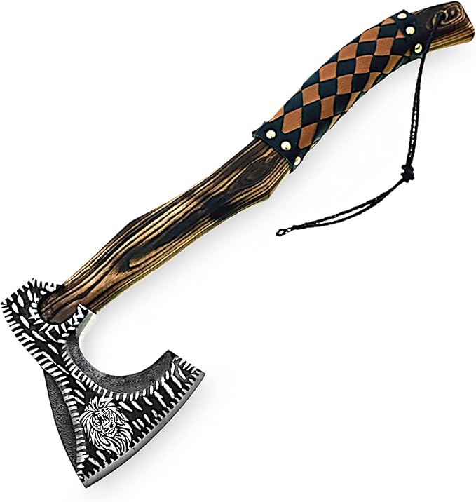 Custom Handmade Carbon Steel Viking Tomahawk Hatchet Bearded Axe