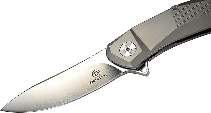 DEFCON Jungle Knife Series D2 Blade Titanium EDC Folding Pocket Tactical Knife