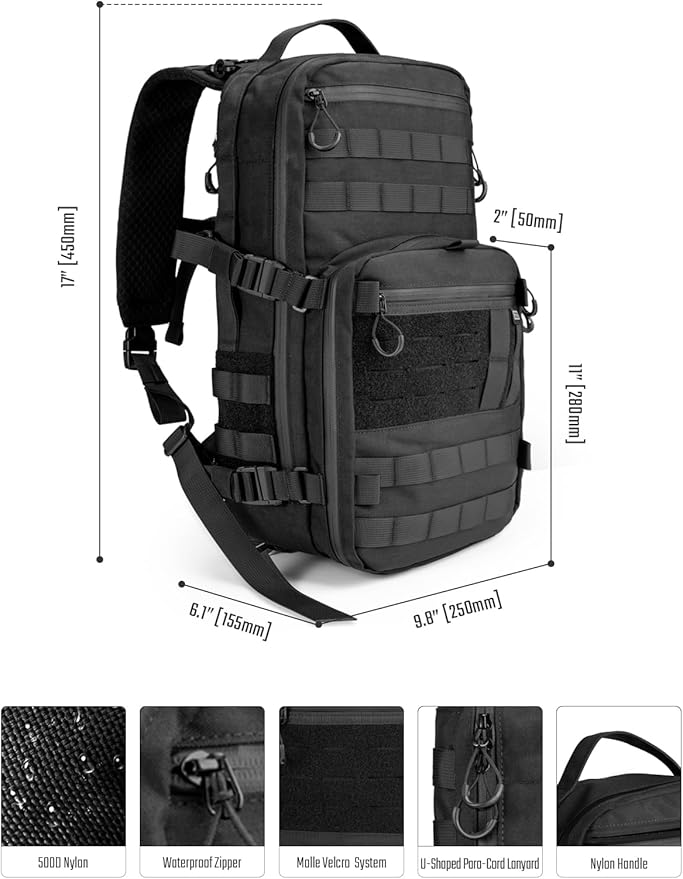 TACTICAL_GEEK ModCase B2 Ultimate EDC Tactical Backpack &amp TCM7 Serise Extended Multi-Function Loop Panels