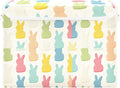Beige Cartoon Rabbit Easter Storage Box with Lid 1 PC Foldable Storage Bin with Lids Stackable Storage Bins Cube Closet Organizer Basket with Flip-Top Lid &amp Handles for Shoes Books Towels