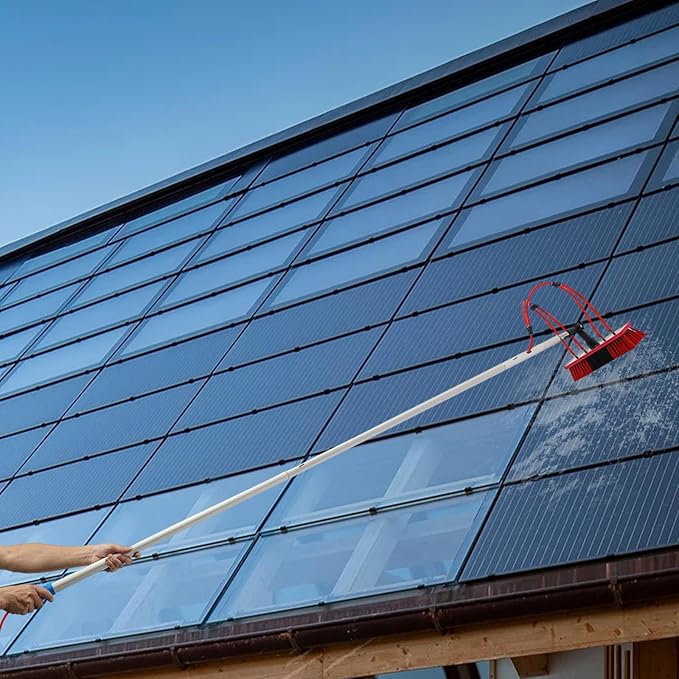 19.7Feet Reach Solar Panel Cleaning Brush &amp Pole Water Fed Pole KitSuitable for high Windows Cleaning Solar photovoltaic Panel Cleaning and Cleaning Cars Trucks Vans caravans Windows