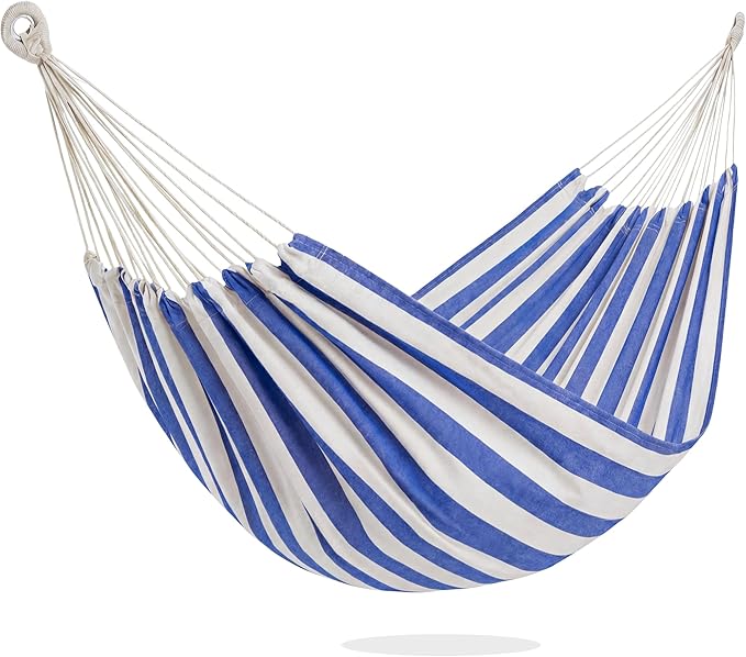 PNAEUT Double Hammocks for Outside Replacement Outdoor Tree Hammock for Indoor Patio Porch Garden (Sky Medium)