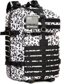 45L Military Tactical Backpack for Men &amp Women Bug Out Bag Assault pack Molle Daypack Hiking Trekking Rucksack (Leopard print)