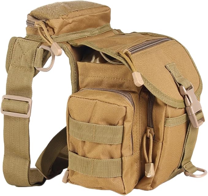 Totority Leg Bag Oxford Thigh Pack for Camping Hiking Fishing Convenient Water Bottle Pocket Outdoor Storage Pouch for Men and Women