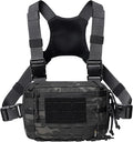 Tactical Chest Pack EDC Chest Bag 2L Utility Molle Chest Rig Pouch with CCW Compartment Adjustable Strap Outdoor
