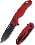 Pocket Knife – 2.99 8Cr14MoV Steel Blade G10 Handle | EDC Folding Knife with Pocket Clip for Men &amp Women | Sharp for Camping Fishing Hunting Tactical Use &amp Survival Hiking -Red