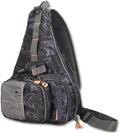 Spinning Casting Rod Bag Multi-Functional Big Capacity Waterproof Handbag Waist Crossbody Chest Fishing BackPack(Grey)
