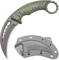 C1112 Fixed knifeFixed Blade KnifeD2 Steel Blade +G10 Handle Outdoor Camping KnivesEDC Tool Knifes with Kydex Sheaths(Green)