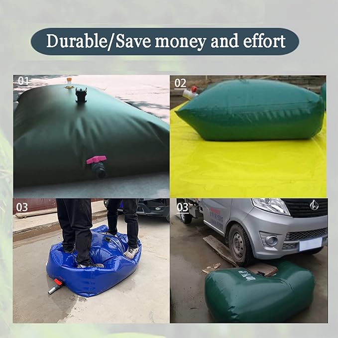 Soft Drought-Resistant Water BagBladder Water Storage Bag Collapsible Bladder Portable Water Tank Large Flexible Emergency Bucket Camping Shower Water Container ( Size : 2*1.5*0.7m/2100L/554gallo
