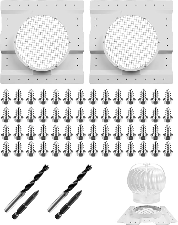 2pcs 12 Inch Container Roof Vent Adapter Multifunctional Roof Ventilation System Adapter Compatible with Conex Container for Whirlybird Turbine Vent and Solar Roof Fan