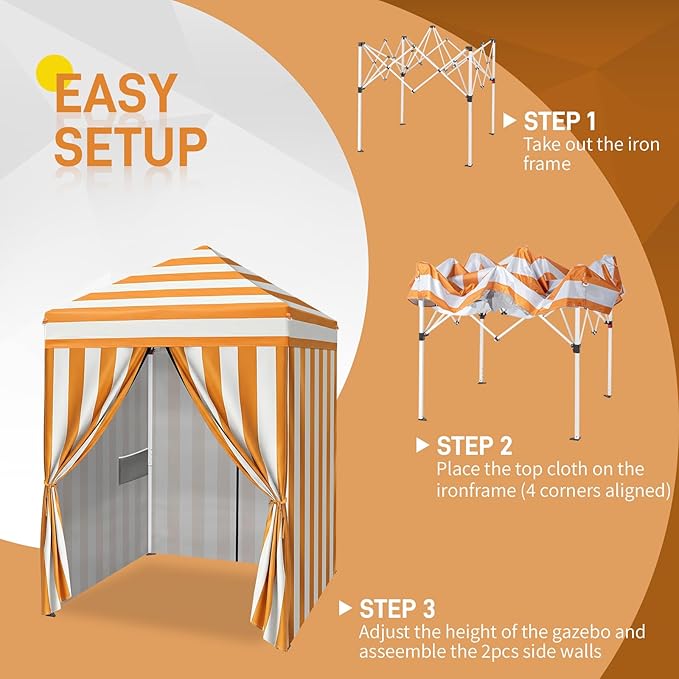 Outvita Pop Up Privacy Tent Instant Privacy Dressing Changing Room Bathroom &amp Toilet Stall 5x5ft Portable Outdoor Shelter for Camping Hiking Fishing Picnic Beach Swimming Pool with Carry Bag