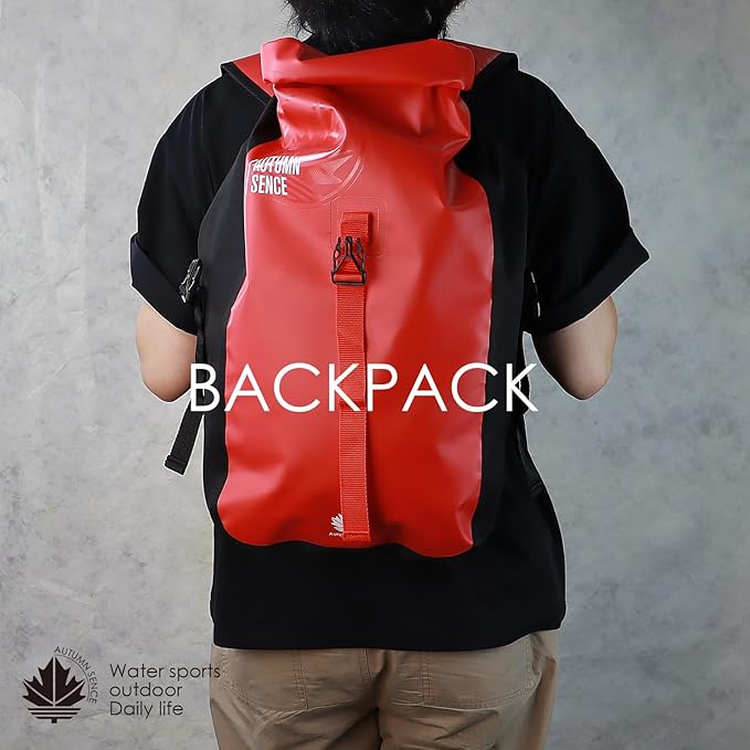Dry Bags Waterproof BackpackWaterproof backpack for Water sportsboatingFloatinghiking camping and other outdoor activities 25L.(Red)