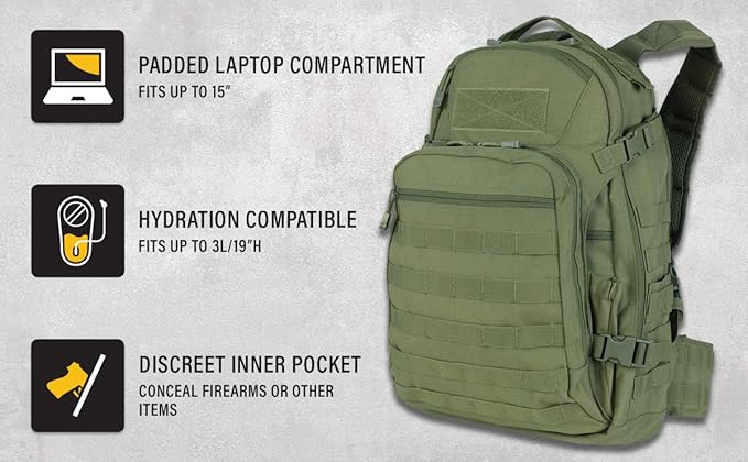 Condor Venture Pack - Tactical Backpack - Military Survival First Responders - Laptop Sleeve