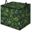 XL Large Clothes Storage with Lid Handle Shamrock Clover Large Thick Clothes Blanket Storage Containers for Organizing Bedroom Closet Comforter Organization Storage St. Patrick's Day