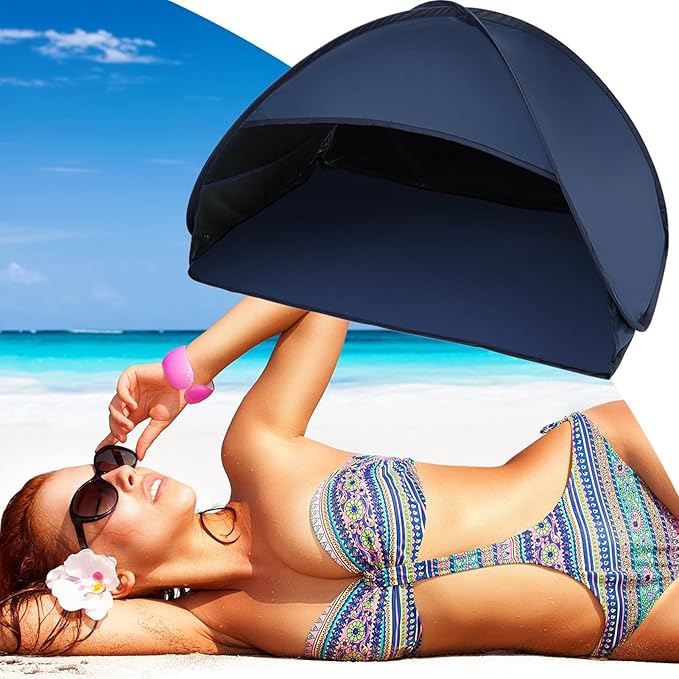 Pop Up Beach Tent Sun Shelter for Head Head Tent for Sleeping Small Dog Beach Tent for Outdoor Camping Picnic Tanning Poolside