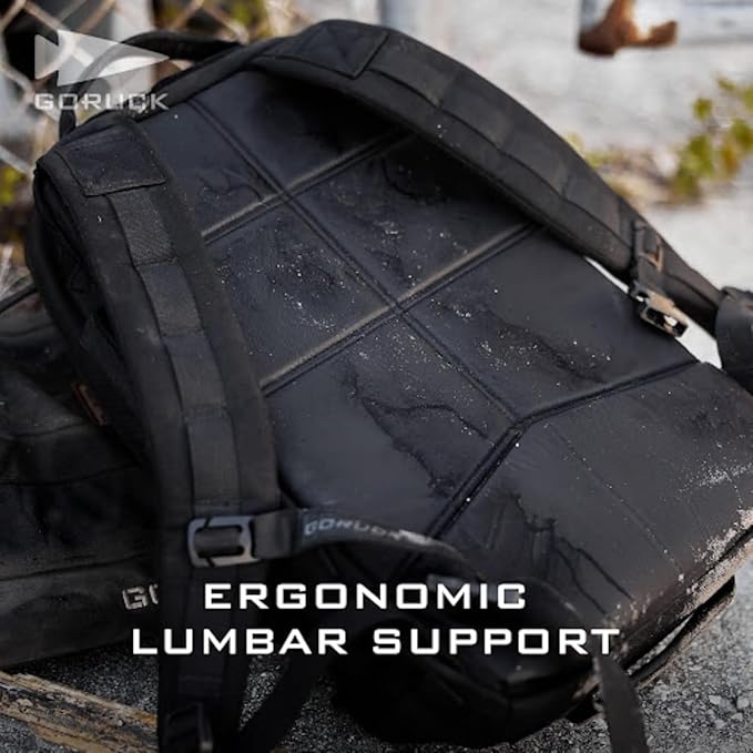 GORUCK Rucker 4.0 15L Black - Purpose Built Rucking Backpack Military Weight Training Rucksack w/Ruck Plate Pocket and Extra Padded Straps