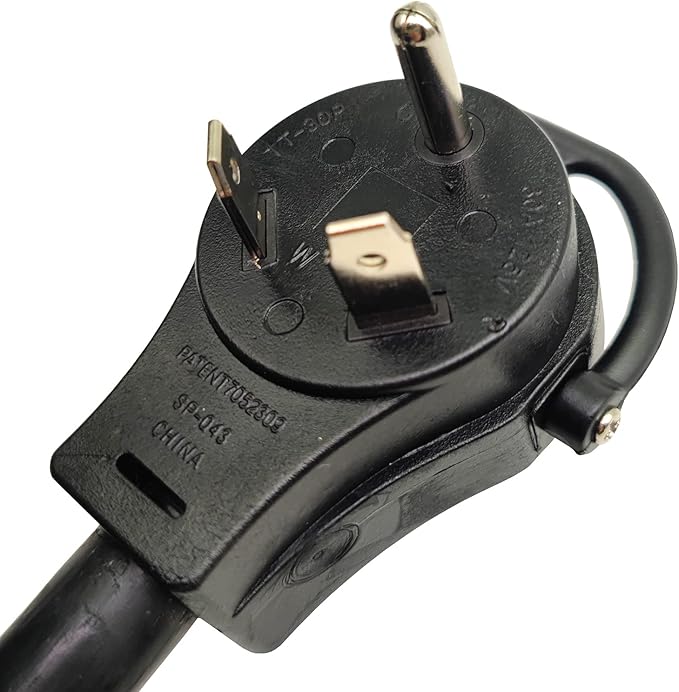 Parkworld RV 30A to Marine Shore Power 50A Extension Cord Adapter TT-30P to SS2-50R (25FT)