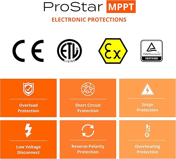Morningstar Prostar 25A MPPT Solar Charge Controller (PS-MPPT-25) - Solar Panel Regulator Supports 12V/24V LA/Lithium Batteries LVD/Lighting Control HazLoc Rated Low Noise - Designed in The USA
