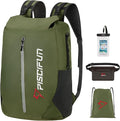 Piscifun Dry Bag Waterproof Lightweight Dry Backpack Roll-Top Sealed with Waist Pouch and Phone Case Keeps Gear Dry Inside for Kayaking Boating 10L 20L 30L