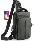 Anti Theft Crossbody Backpack Shoulder Sling Bag Men Women One Strap Motorcycle Messenger Bag Daypack for Cycling