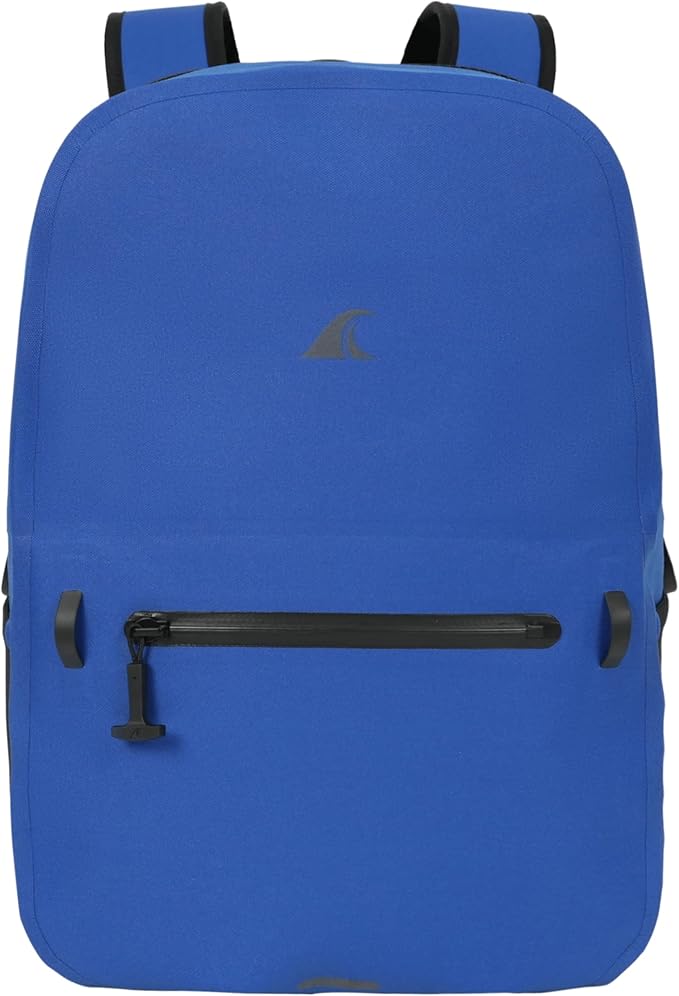 Breakwater Supply™ Fogland Waterproof IP68 Submersible Backpack | Laptop Sleeve Side Pockets Airtight Zippers for Outdoors Travel Kayaking Hiking Daypack Unisex TPU Dry Bag (Marker Blue 20L)
