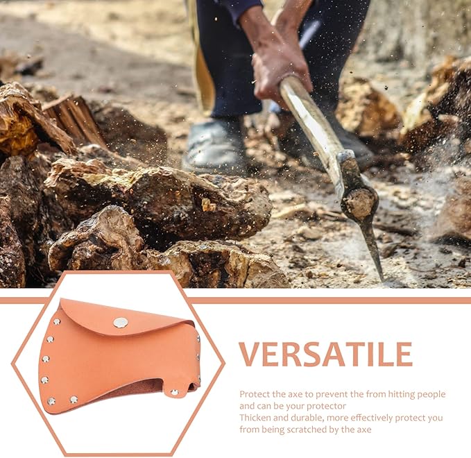 3pcs Portable Axe Leather Cover for Hatchet Sleeve for Outdoor Safety Camping and Hiking Premium Quality Design to Prevent Accidental Cuts and