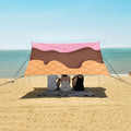 ALAZA Pink Ice Cream Beach Tent Sun Shelter Portable Canopy Sunshade for Outdoor Camping Picnics Backyard Fun 10x9 ft