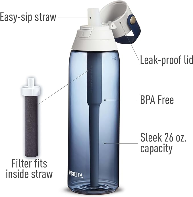BRITA 36386 Premium Water Filter Bottles 26oz Night Sky (Pack of 6)