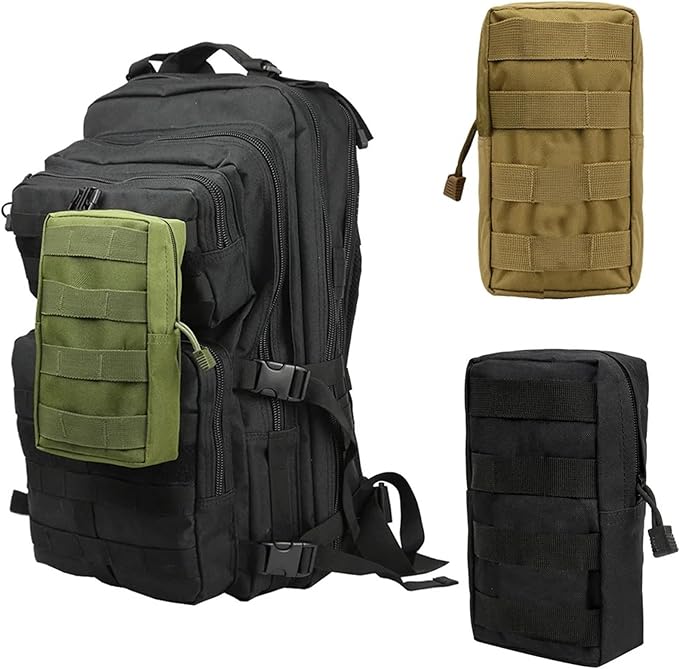 Outdoor Tactical Pouch Molle Tool Pack Zipper Waist Accessories Durable Belt Bag for Hunting Hiking Sports