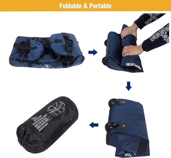 REDCAMP 85L/120L/140L Foldable Duffle Bag with Wheels Large Travel Duffel Bag