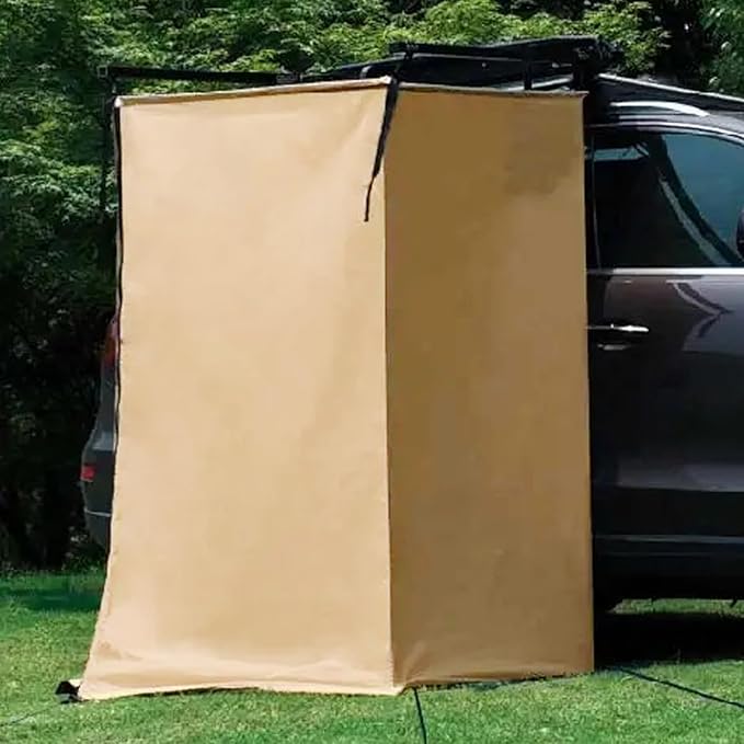 SUNGOOYUE Vehicle Side Shower Tent Oxford Fabric Portable Privacy Shelter Instant Changing Room Without Poles for Camping Beach and Road Trips Outdoor Shower
