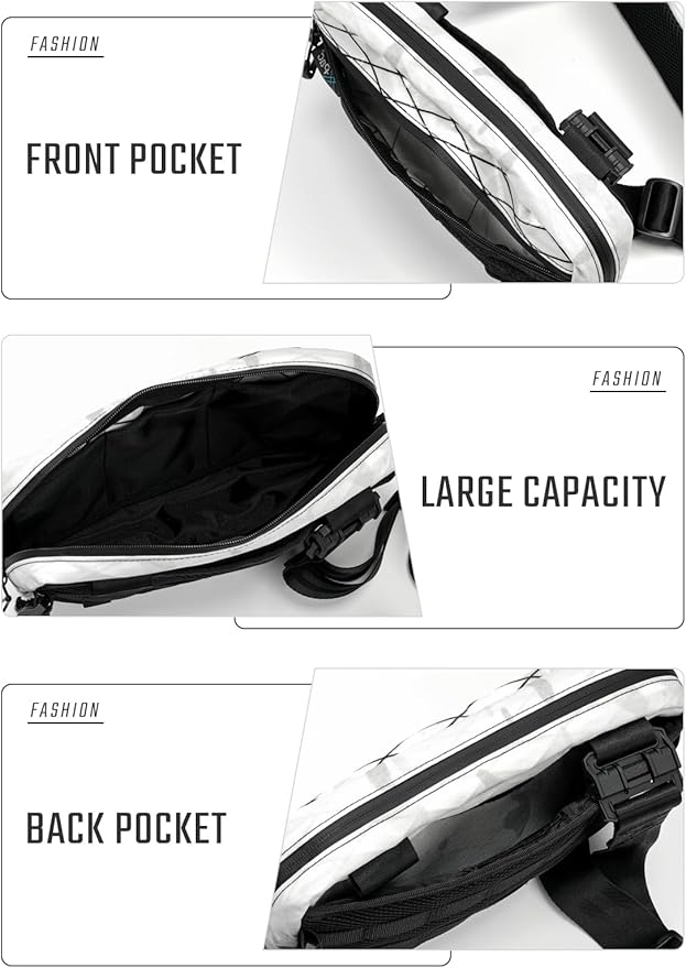 TACTICAL_GEEK Cache L3 Crossbody Shoulder Bag Multipurpose Sling Bag Chest Backpack Casual Shoulder for Daily Carry(White)