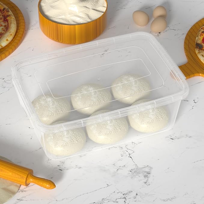 Ramddy 4 Packs 14 Quart Clear Latching Box Plastic Storage Bin with Lid